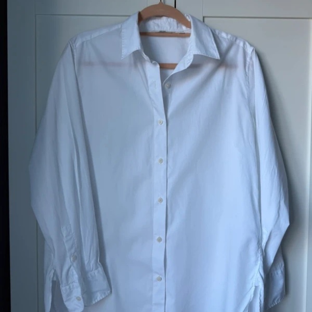 Classic White Button-Up Shirt
